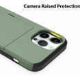 thumbnail image 5 of Compatible with iPhone 15 Case with Card Holder 15 Wallet Case Anti-Scratch Dual Layer Hidden Pocket Phone Case Shockproof Cover for iPhone 15 6.1 Inch-Green, 5 of 11