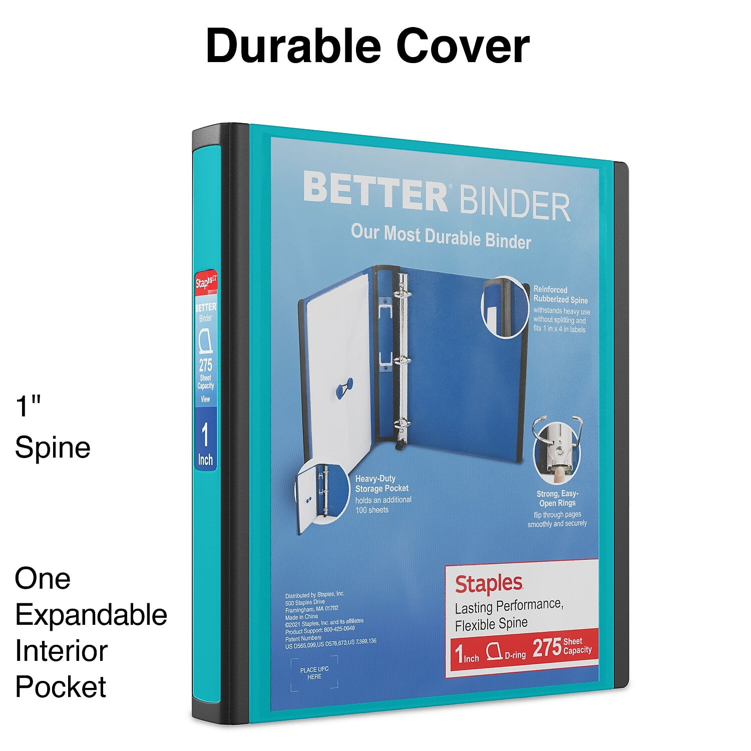 275 Sheet Capacity Staples 1" Better 3 D Ring Mini Binder PINK ~ Free Shipping