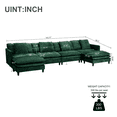 thumbnail image 7 of SZLIZCCC Modular Sectional Sofa with Movable Ottoman, L/U Shaped Chenille Fabric Couch with High - End Material,Flexible Combination for Living Room, Office, Apartment Green4+2, 7 of 7