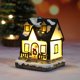 thumbnail image 1 of Casa de luz LED de resina navideña, decoraciones navideñas, escena navideña de resina, casa de pueblo, ciudad para regalos de navidad, 1 of 3
