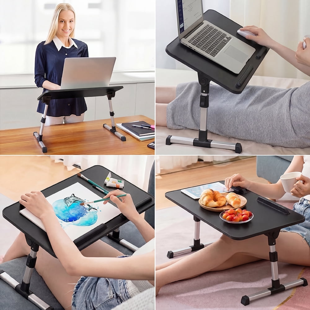 COWIN Laptop Desk Table, Adjustable Laptop Stand, Foldable Lap Desks 20.5×11.82 in (Black)