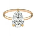 thumbnail image 3 of Cora Jewellery 3CT Pear Moissanite Solitaire Engagement Ring For Women, 18K Rose Gold, 3 of 5