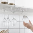 thumbnail image 4 of Jierger 26X11X7.5cm Hanging Wine Glass Rack, Under Cabinet Wine Glass Storage Rack, Durable Metal Stemware Holder, for Home Kitchen Bar Wine Glass Organizing Display, 4 of 5