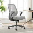 Serta® SitTrue™ Rayne Ergonomic Mesh/Fabric MidBack Task Chair, Gray