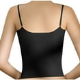 thumbnail image 3 of LLYwey Backless Bras Fashion Women Solid Color Underwire Lace Pad Push up Camisole Pullover Daily Bra Big Girls Size Polyester T-Shirt Bra Style LW-173 Black M, 3 of 5