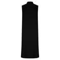 thumbnail image 7 of BLTIBY Womens Summer Beach Dress Linen Clothes Boho Casual Flowy Sleeveless Lapel Button Side Slit Maxi Dresses with Pocket Black M, 7 of 7