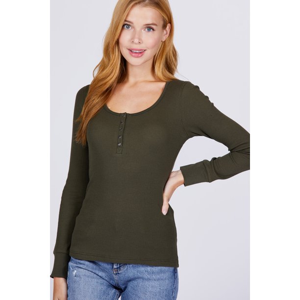 women's thermal knit shirts