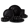 thumbnail image 5 of Vesteel Dinnerware Sets, 12-Piece Stoneware Plates and Bowls Set, Dishes Set for 4, Elegant Ceramic Dinnerware for Home Restaurant - Matte Black, 5 of 9