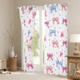 thumbnail image 3 of Manfei Cute Cartoon Bowknot Curtains Pack of 2 (42x84 Each),Colorful Bow Tie Curtains Blackout,Pink Stars Print Bedroom Curtains For Girl,Breathable Home Decor, 3 of 6
