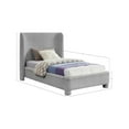 thumbnail image 3 of Meridian Furniture Penny Grey Boucle Fabric Twin Bed, 3 of 7