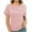 Pink, variant on Ytndtr Casual T-shirt For Womens Summer Pleated Tops 2026 Crew Neck Short Sleeve Shirts Business Blouse