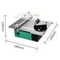 thumbnail image 4 of Mini Scie de Table Multifonctionnelle Angle Réglable Scies Électriques de Bureau Outil de Découpe et de Broyage pour Ménage Machine à Tourner, 4 of 7