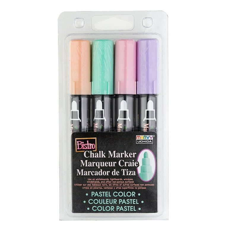 Marvy Uchida Bistro Chalk Marker Broad Set/4 Pastel