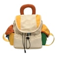 thumbnail image 3 of JWZZYD Lightweight Mini Backpack, Color Block Mini Drawstring Kiddo Backpack, Casual Daypack With Side Pockets, Small Waterproof Nylon School Bag For Outdoor Picnic Travel(A, 1 Pack), 3 of 8
