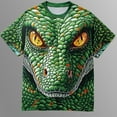 thumbnail image 4 of Luwomo T Shirt for Mens Summer Oversized 3D Snake Print Short Sleeve Crewneck Tee Regular Tops, 4 of 4
