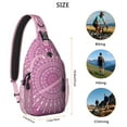 thumbnail image 2 of Meditation Space Mandala Sling Backpack, Boho Crossbody Shoulder Bag with Psychedelic Pattern for Healing, Emotional Balance, and Energy Flow, 2 of 6