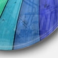 thumbnail image 3 of Designart 'Rainbow Colors On Wooden' Metal Wall Clock, 3 of 3