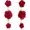Red, variant on 70s 80s Vintage Long Gothic Acrylic Rose Flowers Dangle Drop Earrings for Women Bohemian Handmade Punk Flower Stud Earrings
