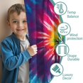 thumbnail image 3 of Blackout Kids Curtains,Colorful Tie Dye Pattern Childrens Insulated Curtains Set Of 2,Bedroom Essentials,Toddler Room Decor 42"x54", 3 of 5