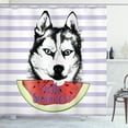 thumbnail image 1 of Ambesonne Alaskan Malamute Shower Curtain, Summer, 69"Wx70"L, Multicolor, 1 of 3