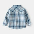 thumbnail image 2 of XBASW 2-7Y Boys Plaid Button down Shirts Long Sleeve Dress Shirt Cotton Spring Fall Casual Blouses Tops for Baby Toddler Kids, 2 of 9