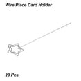 thumbnail image 3 of Uxcell 4.7 Inch Metal Wire Place Card Holder, 20 Pack Photo Picture Floral Picks Star Shape Clips DIY, Silver Tone, 3 of 4