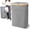 Stone - Single, variant on CleverMade Lidded Laundry Hamper LUXE, Stone, Single
