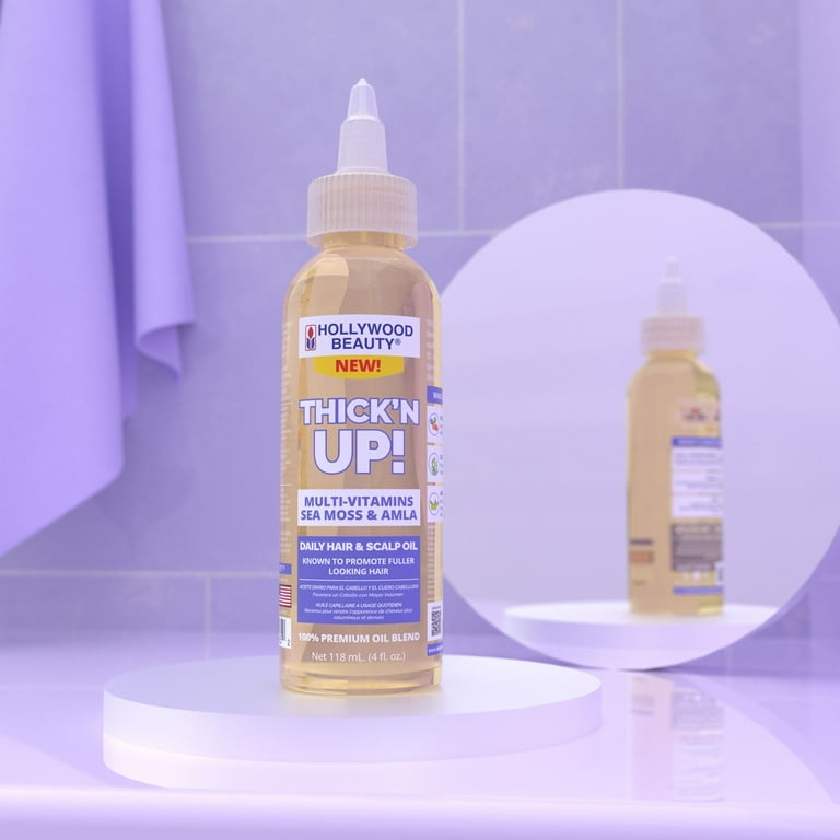 HOLLYWOOD BEAUTY Thick'n Up Sea Moss & Amla Hair & Scalp Oil (4oz) HOLLYWOOD BEAUTY Thick'n Up Sea Moss & Amla Hair & Scalp Oil (4oz)