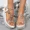 White, variant on Elegant Crystal Floral Gladiator Wedge Sandals for Women, Chunky Platform High Heels, White PVC Party Dress Shoes