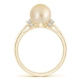 thumbnail image 6 of ANGARA Golden South Sea Cultured Pearl Collar Ring with Diamonds in 14K Yellow Gold for Women | June Birthstone, Birthday, Anniversary, Jewelry Gift for Women | Pearl Ring, 6 of 8