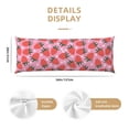 thumbnail image 2 of Disketp Strawberry Print Body Pillow Cover - Super Soft 20x54 Body Pillow Case,Long Side Hidden Zipper (without pillow core), 2 of 6