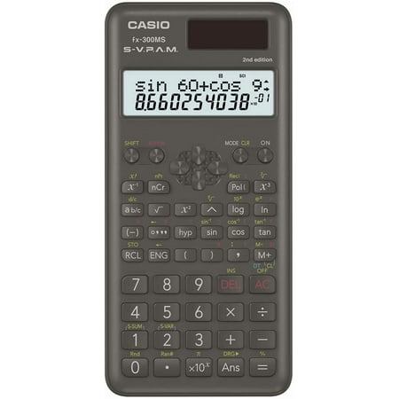 Plus 2nd Edition – Standard Scientific Calculator with 2-Line Display | 10-Digit LCD, Trig, Stats, Fractions | Ideal for High School Algebra, Trigonometry & Test Prep