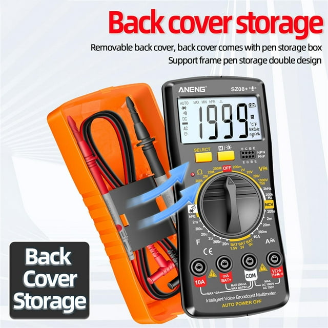 Testeur Numérique Portable à Main pour Réparation d'Ordinateur orange