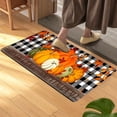 thumbnail image 3 of Thanksgiving Kitchen Mat, High-Quality Flannel, 0.43" Thick, Non-Slip Backing, Anti-Fatigue Rug with Pumpkin Maple Leaf Design, 3 of 14