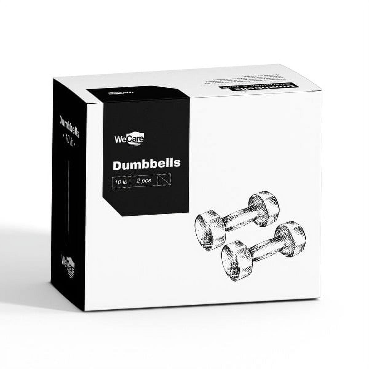 WeCare Fitness, 10lb Neoprene Dumbbell, Pair - Black