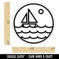 thumbnail image 2 of Sailboat on Ocean Lake Self-Inking Rubber Stamp Ink Stamper - Black Ink - Mini 1/2 Inch, 2 of 7