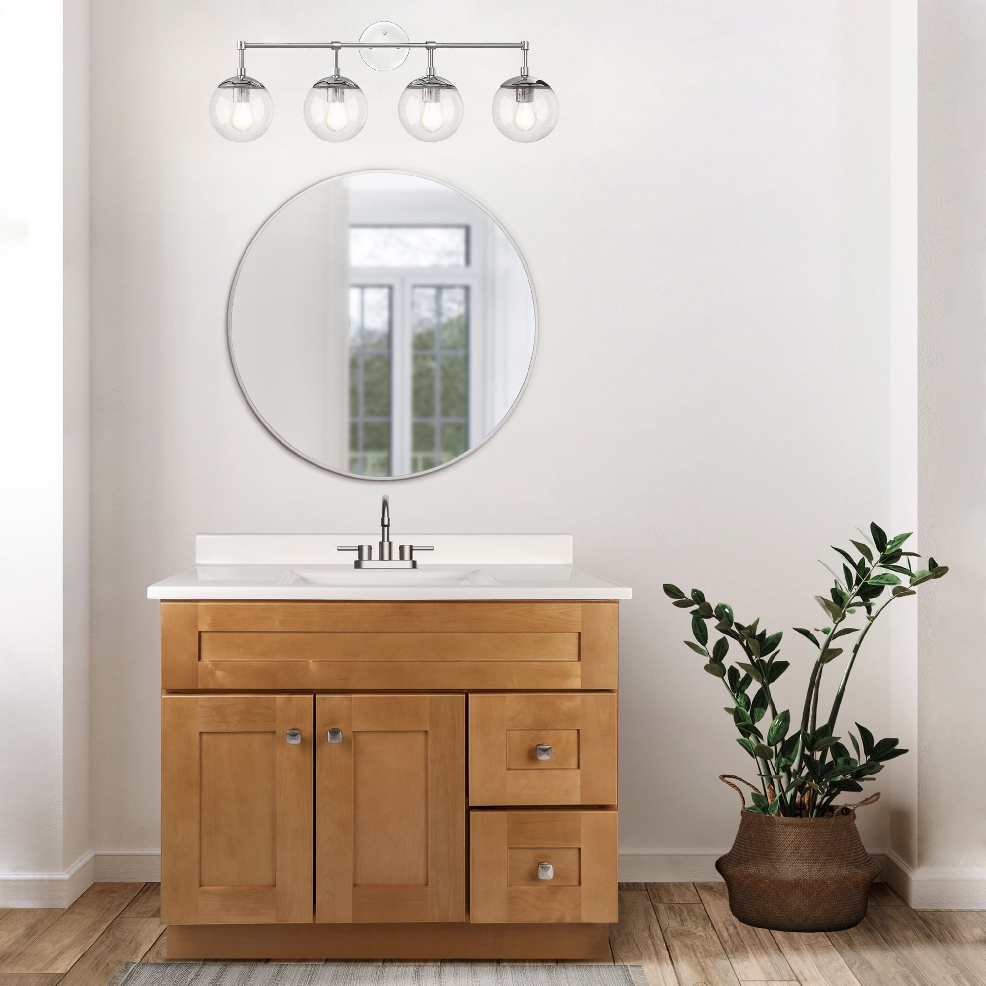 Design House WM158910-PC Gracelyn Vanity Light Fixture in Polished Chrome, 4-Light