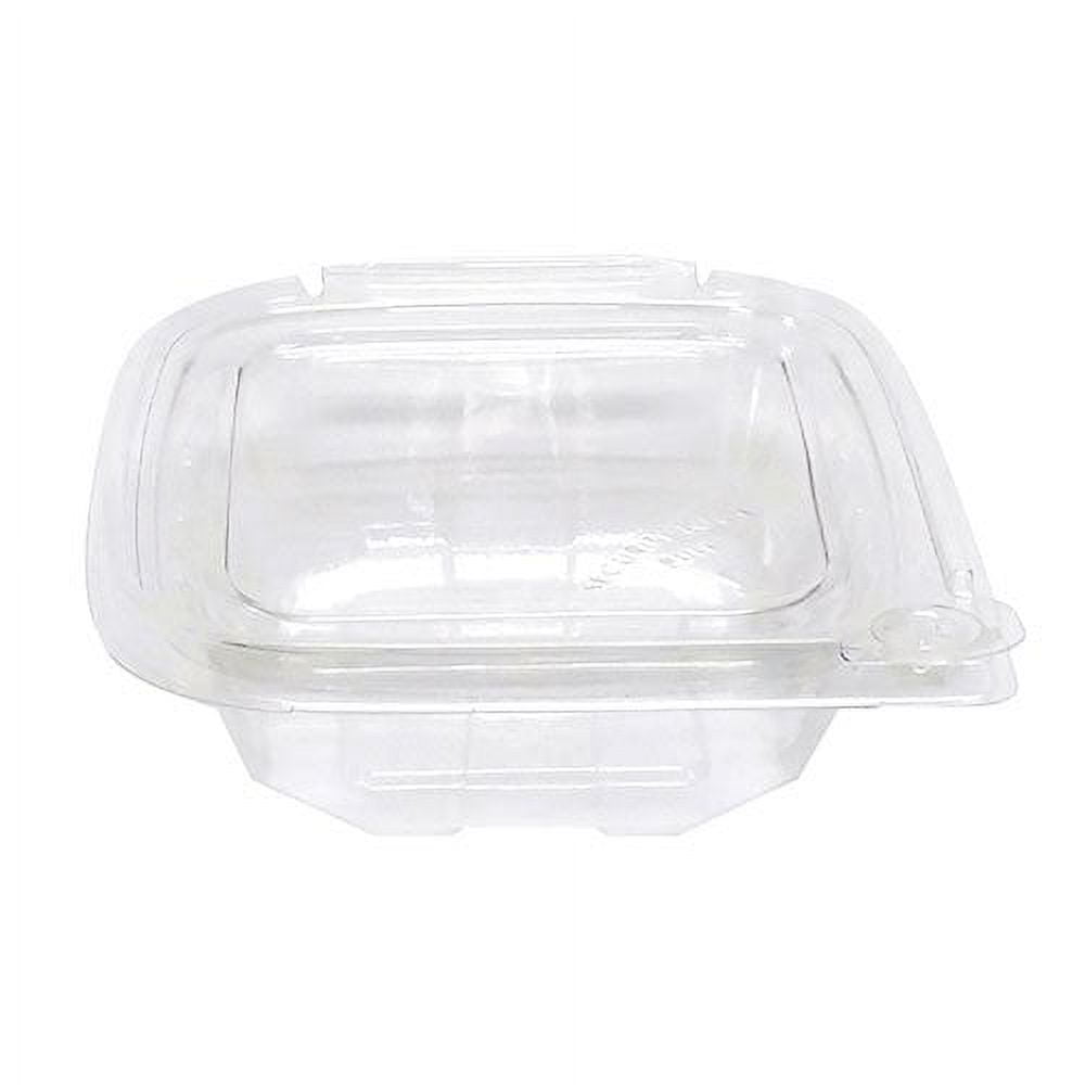 12 oz Tamper Evident Clear Hinged Plastic Container - 240/Case