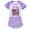 Purple, variant on Little Girl Clothes Summer Outfits Short Sleeve Top+Shorts Cute T-shirt Anime Clothing Casual Sport Tracksuit 3-13 Years