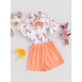 thumbnail image 2 of Bagilaanoe 2pcs Toddler Easter Outfits Baby Boy Shorts Set Short Sleeve Print Shirt Tops + Shorts 9M 12M 18M 24M 3T 4T Kids Casual Summer Clothes, 2 of 8
