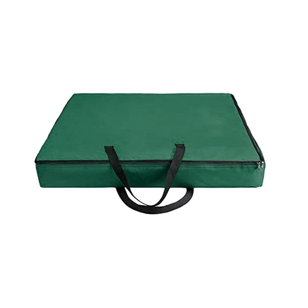 Bolsa de almacenamiento de coronas, organizador de decoración navideña, a prueba de polvo, resistente a desgarros, contenedor de coronas de Navidad, c Verde