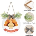 thumbnail image 2 of SKYSONIC Thanksgiving Day Turkey Welcome Sign Front Door Decoration Round Door Hanging Sign Porch Decorations for Home Outdoor Indoor Holiday Fall Halloween Christmas - 11.8x11.8 inch, 2 of 7