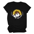 thumbnail image 4 of Fshinging Women'S T Shirts Colorful Sunflower Graphics Short Sleeve Summer Sport Casual Vintage T-Shirts, 4 of 5