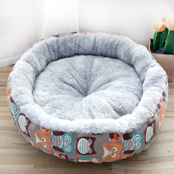 Clearance Kbndieu Dog Bed Medium Size Dogs, Cat Beds for Indoor Cats, Round Pet Bed for Puppy and Kitty, Washable, Extra Soft, Anti-Slip Bottom