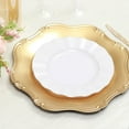 thumbnail image 2 of Efavormart 6 Pack 13" Gold Acrylic Round Baroque Charger Plates Dinner Charger Plates For Weddings Events, 2 of 11