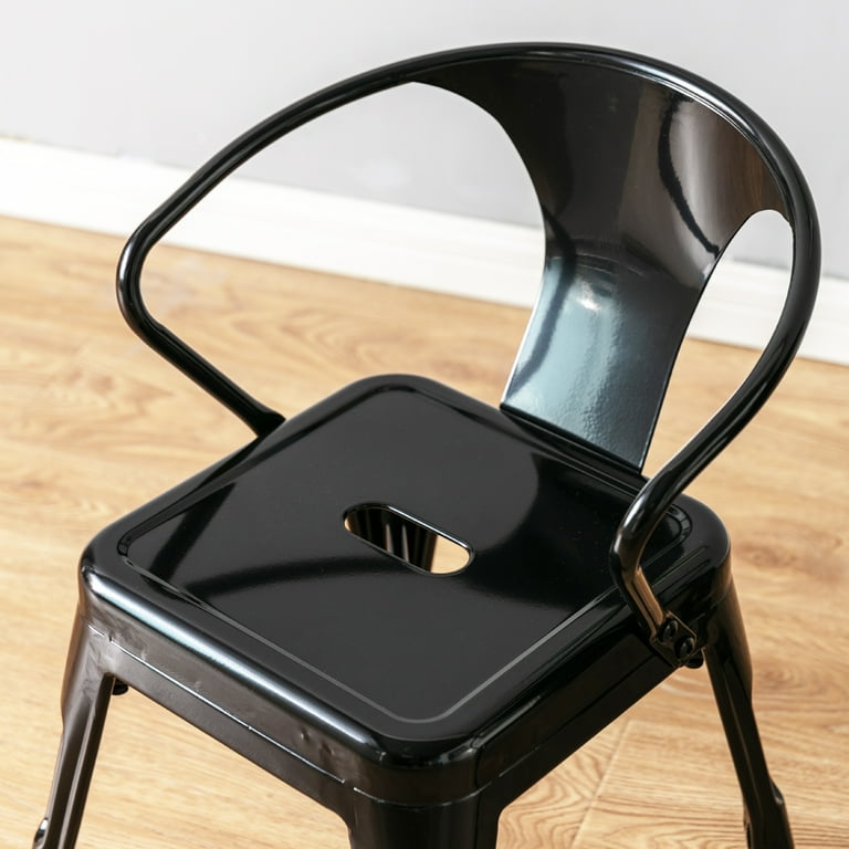 Kids black metal chairs sale