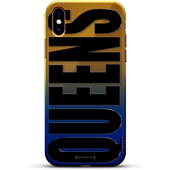 Villes et États: Bold Black Queens Luxendary Gradient Series Cas de Silicone Ultra Mince Clair pour iPhone XS Max (6.5")