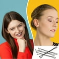 thumbnail image 5 of JIRIS Bobby Pins, 100Count 2Inches Black Hair Pins Hairpins with Bag for Women Lady Girls Kids Hair Pin Invisible Wave Bobby pin Barrette Hair Clips Bulk Hair Accessories (Black), 5 of 7