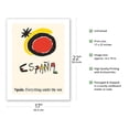 thumbnail image 2 of Spain (Espana) - Everything Under the Sun - Vintage Travel Poster by Joan Miro c.1983 - Bamboo Fine Art 290gsm Paper (Unframed) 17x22in, 2 of 4