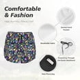 thumbnail image 6 of Lsque Purple-Gold Triangles Printed Women's Running Shorts with Liner Pockets,Elastic Quick Dry Workout Athletic Gym Yoga Shorts,Womens High Waist Shorts-X-Large, 6 of 9